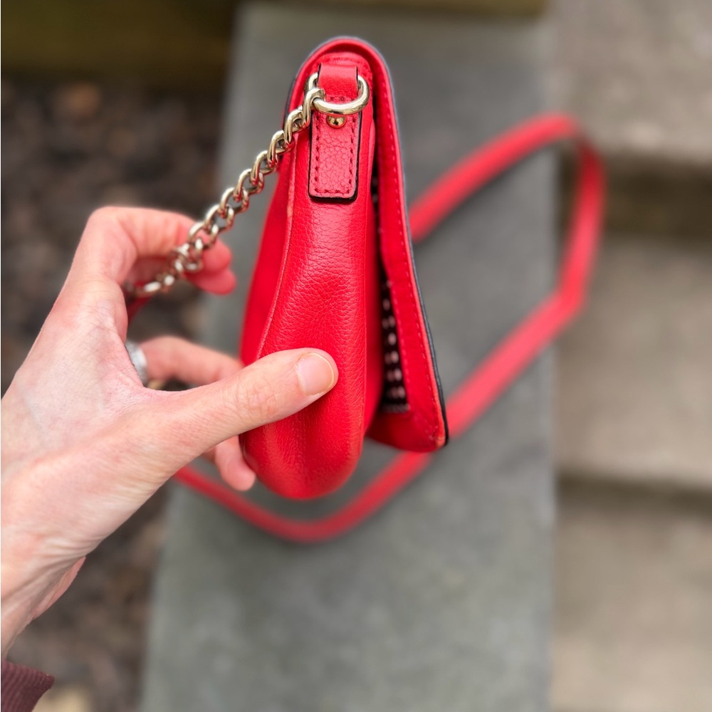 Gorgeous res hot Kate Spade Primrose Hull crossbody bag with cute bow! - Picture 4 of 6